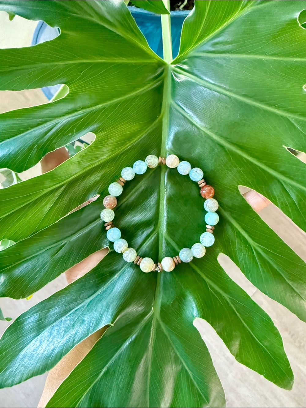 Agate & Hematite bracelet (one)